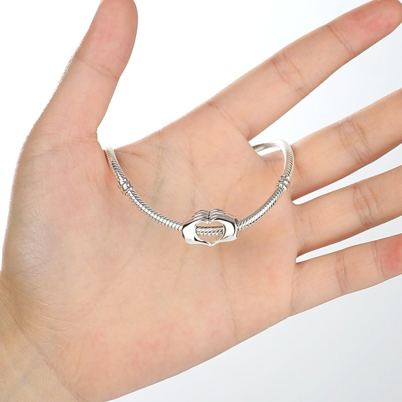 VOROCO Store 925 Sterling Silver Love Heart Charm for Charm Bracelet, Christmas Mother's Day Birthday Perfect Jewelry Gifts for Mom Grandma Daughter Friend Sister - Image 4